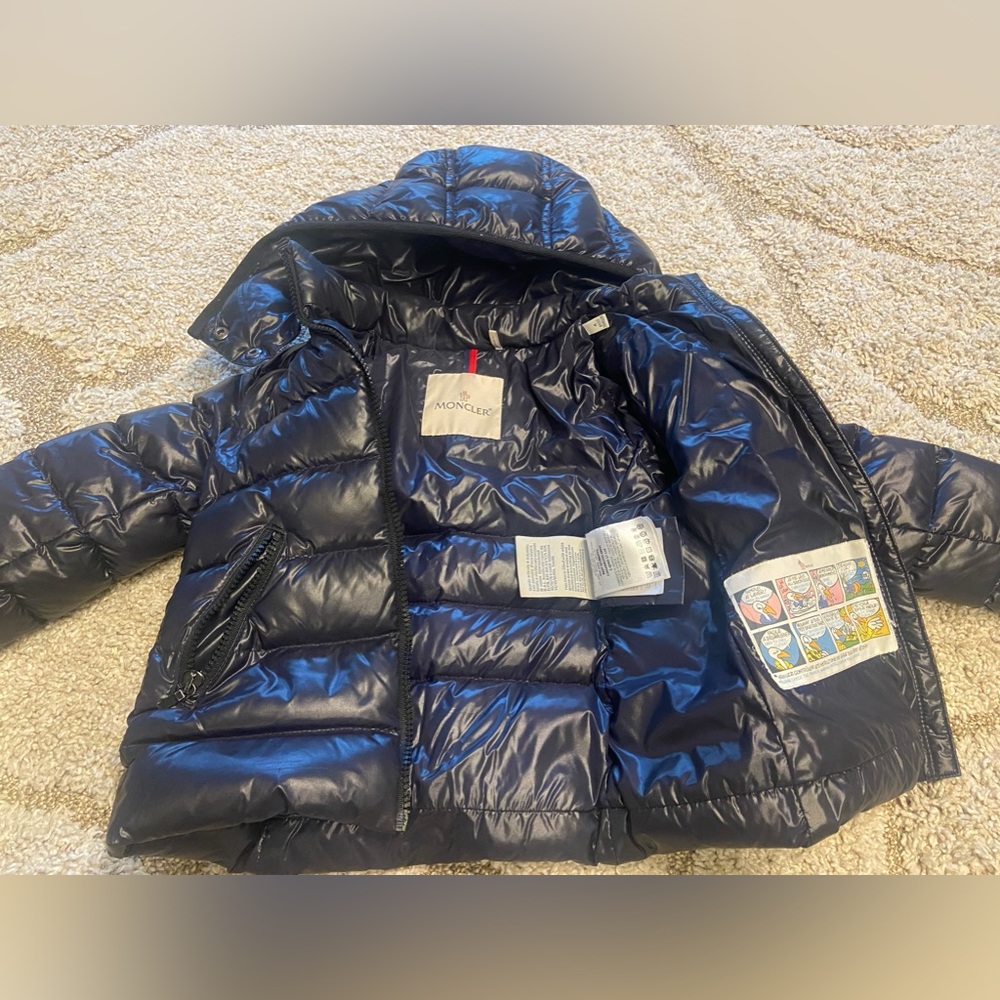 Boy 4t moncler navy coat